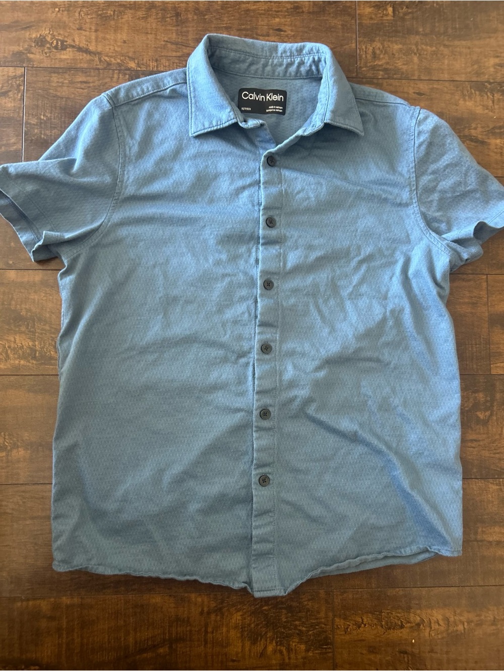 Calvin Klein Men's Blue Short Sleeve Polo Shirt